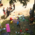 Mobiler Spielplatz auf dem Starkenburgfestival Heppenheim